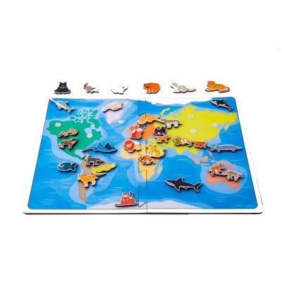 Липучка «Карта. Хищные животные», Сибирская игрушка