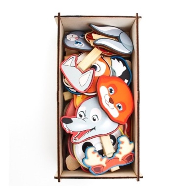 Игра с прищепками «Чьи уши №2», Сибирские игрушки