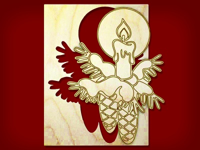 Раскраска-трафарет «Свеча»