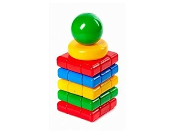 Пирамидка логическая пластиковая «Башенка», 27 см, 13 деталей, ТМ «Класата» Пирамидка логическая пластиковая «Башенка», 27 см, 13 деталей, ТМ «Класата»