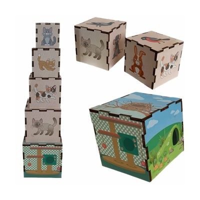 Сортер пирамидка «Животные», Сибирские игрушки