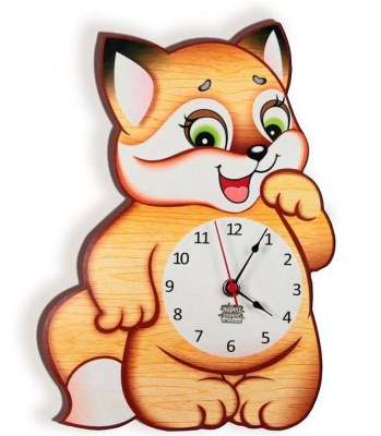 Деревянные часы «Лисичка Люся»