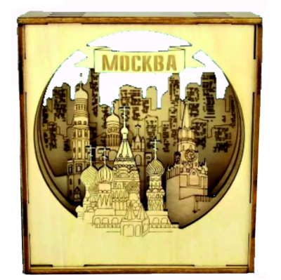 Многослойная композиция-открытка «Москва»