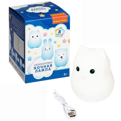 Силиконовая ночная лампа «Сова», Bondibon
