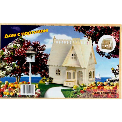 Сборная деревянная модель «Дом с портиком»