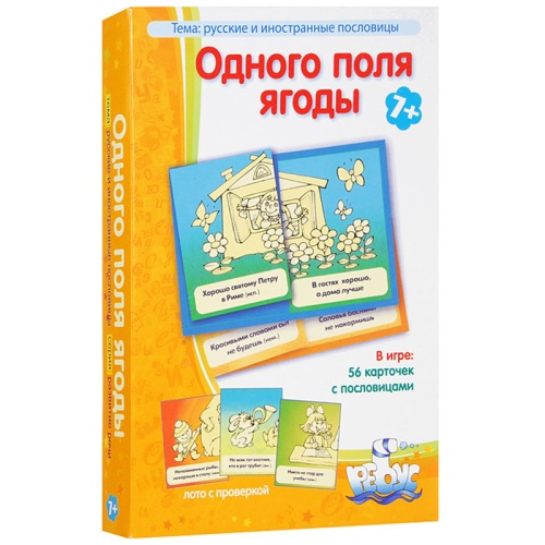 Лото с проверкой «Одного поля ягоды» А4, Ребус