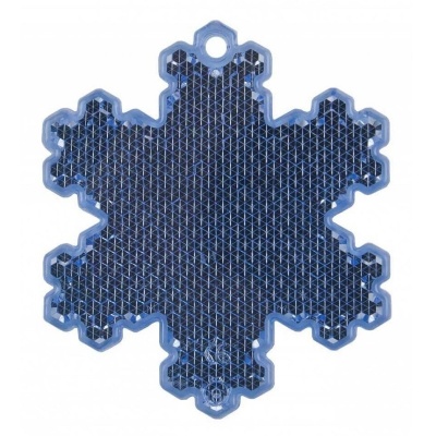 Светоотражатель пешеходный призматический «Снежинка» синяя, Мамасвет