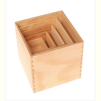 Деревянный сортировщик «Коробочки» 10х10 см, Grimm's