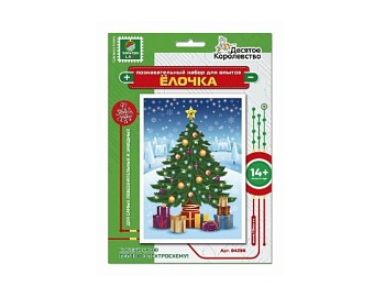 Познавательный набор для опытов "Елочка" с электросхемой, компания "Десятое королевство"