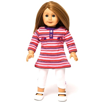 Легинсы для куклы, белые, Mia