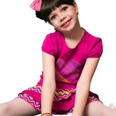 Туника Mia с сердцем (акрил), фуксия