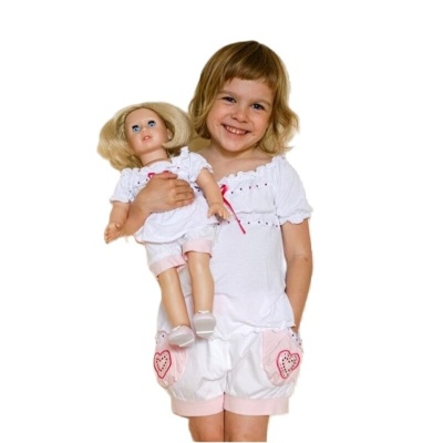 Туника (топ) Mia с рукавами-фонарик, белый