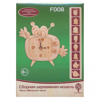 Сборная деревянная модель «Веселые часы», Чудо-дерево