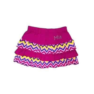 Юбка Mia каскад, принт зиг-заг/фуксия