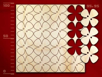 Набор пуговиц «Цветок-2», 16 штук