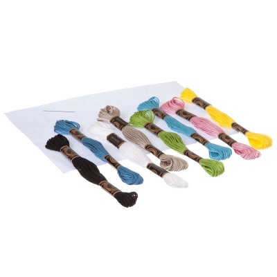 Набор для творчества «Набор для вышивания. Зайка» на хлопковой канве, Bondibon