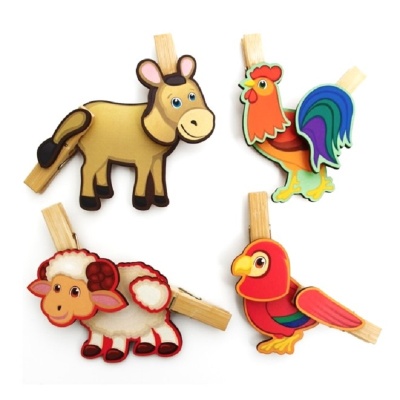 Игра с прищепками «Собери домашнее животное №2», Сибирские игрушки