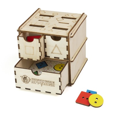 Комодик «Геометрические фигуры с гравировкой», Сибирские игрушки