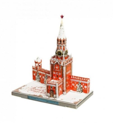 Сборная модель из картона «Спасская Башня Московского Кремля. С Новым годом»