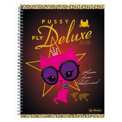 Бизнес-тетрадь на спирали Herlitz Pussy Deluxe, A4