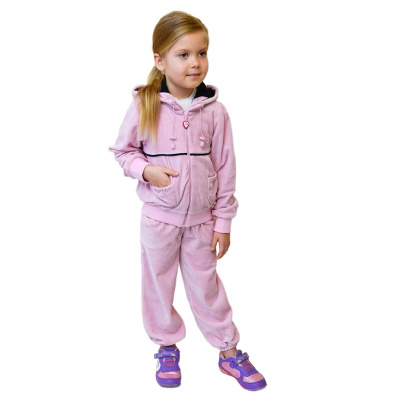 Спортивный костюм Mia 3 в 1 розовый велюр (куртка, брюки, бриджи)