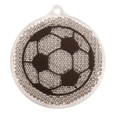 Светоотражатель пешеходный призматический «Мяч» белый, Мамасвет