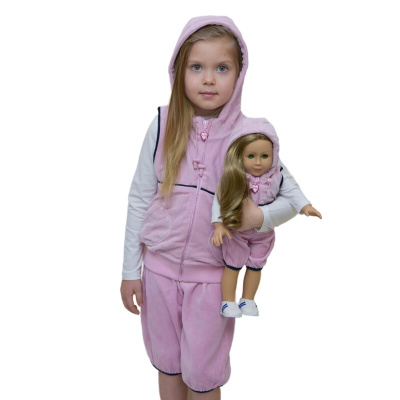 Бриджи Mia розовый велюр для куклы