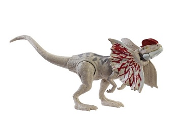  Фигурка динозавра подвижная «Свирепая Сила. Дилофозавр», серия Jurassic World, компания Mattel