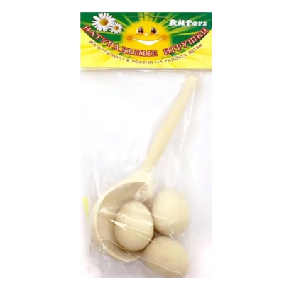 Набор под роспись Ложка + 3 яйца, RNToys