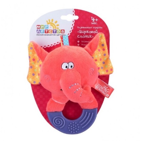 Игрушка мягконабивная развивающая «Цирковой слоник», Мир детства
