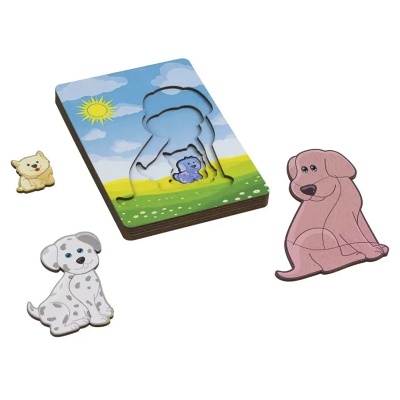 Вкладыш многослойный «Собачка», Сибирские игрушки