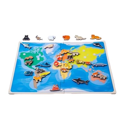 Липучка «Карта. Травоядные животные», Сибирские игрушки