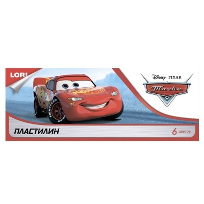 Пластилин Lori Disney «Тачки», 6 цветов