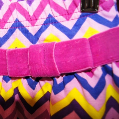 Юбка Mia с велюровым пояском, принт зигзаг