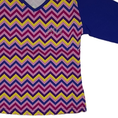 Туника Mia, принт зиг-заг/синий