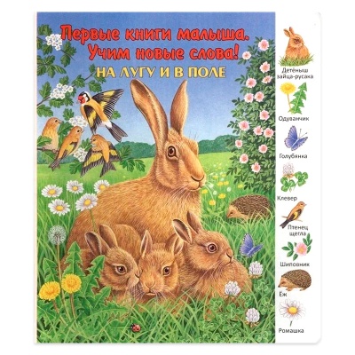 Первые книги малыша. Учим новые слова! «На лугу и в поле», Улыбка