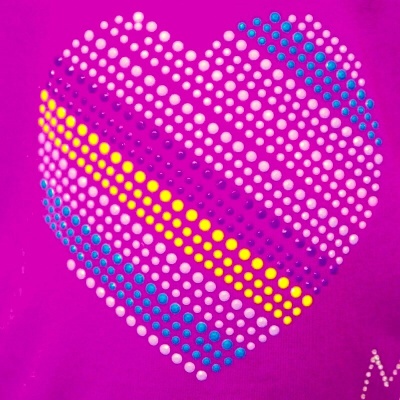 Туника Mia с сердцем (акрил), фуксия