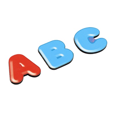 Алфавит английский с цветными принтом и подложкой, Сибирские игрушки