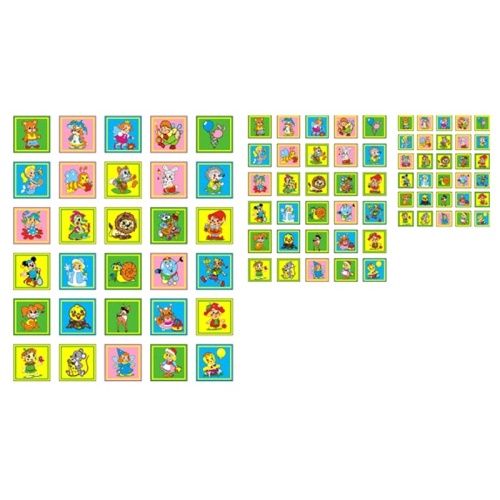 Комплект наклеек на шкафчики «Сказки», 90 шт, ИнтерСтенд