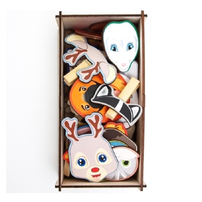 Игра с прищепками «Чьи уши №1», Сибирские игрушки