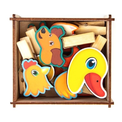 Игра с прищепками «Собери домашнее животное №4», Сибирские игрушки