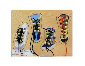 Деревянная шнуровка «Четыре ботинка», серия «Шнуровки», ТМ «Чудо-Дерево»