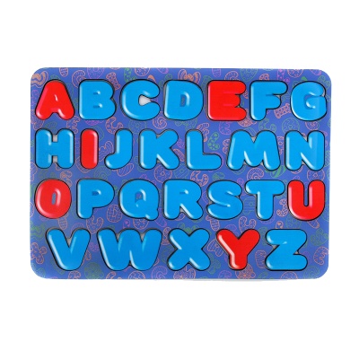 Алфавит английский с цветными принтом и подложкой, Сибирские игрушки