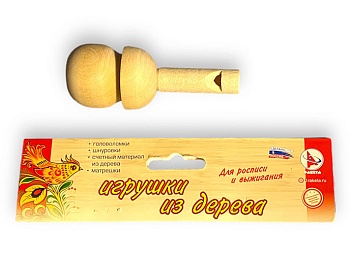 Свистулька деревянная для росписи и выжигания, компания "Ракета"