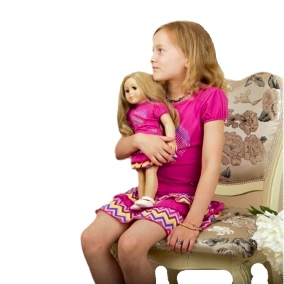 Юбка Mia каскад, принт зиг-заг/фуксия