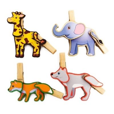Игра с прищепками «Собери дикое животное №4», Сибирские игрушки