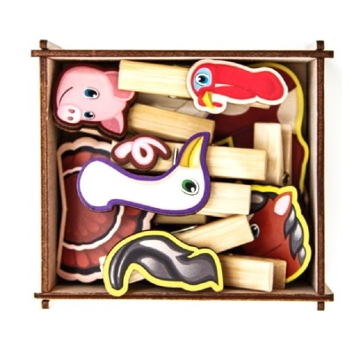 Игра с прищепками «Собери домашнее животное №3», Сибирские игрушки