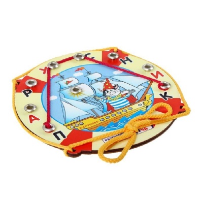 Шнуровка-читайка «Парусник», Развивающие игры Воскобовича