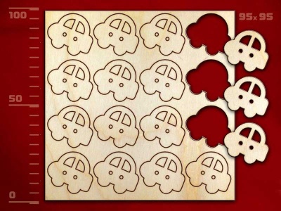 Набор пуговиц «Машина-2», 16 штук