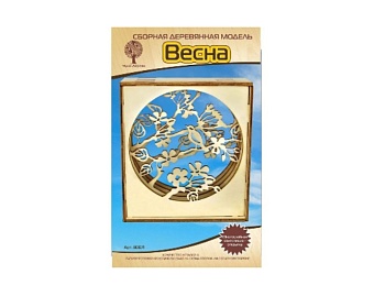 Сборная деревянная модель «Весна», серия «Многослойная композиция-открытка», ТМ «Чудо-Дерево»